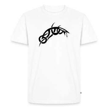 Small and filigree Tribal snake. - Men's Premium Organic T-Shirt - white - Front - Nico (187cm)