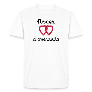 Noces d'emeraude - T-shirt Premium bio Homme - blanc - Devant - Nico (187cm)