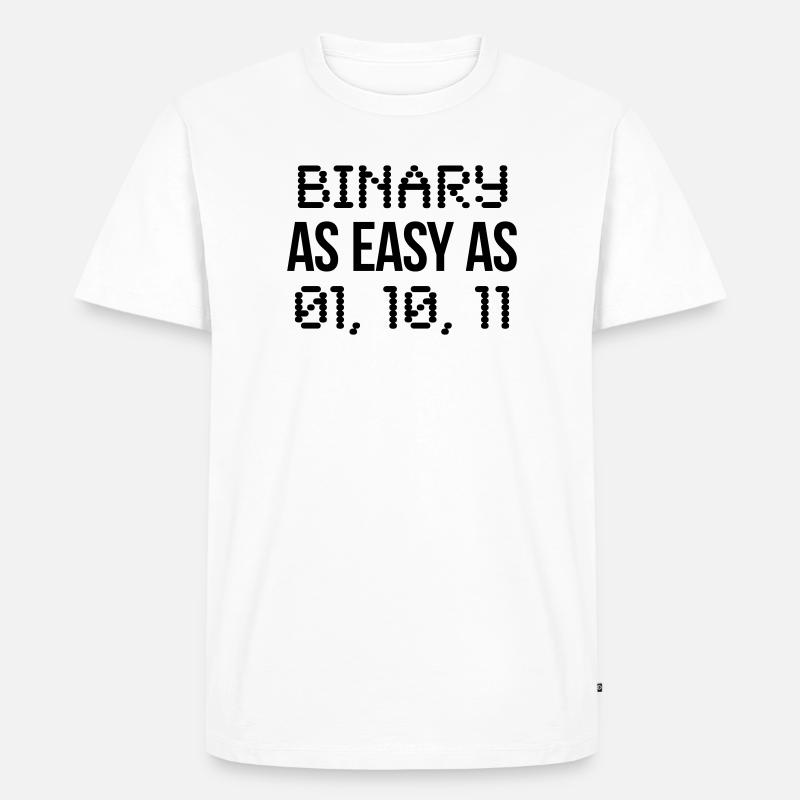 binary - Männer Premium Bio T-Shirt - Weiß