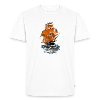 voilier - T-shirt Premium bio Homme - blanc - Devant - Nico (187cm)