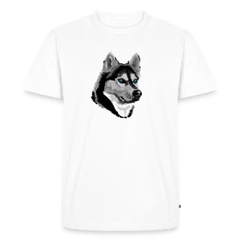 Husky - T-shirt Premium bio Homme - blanc - Devant - Nico (187cm)