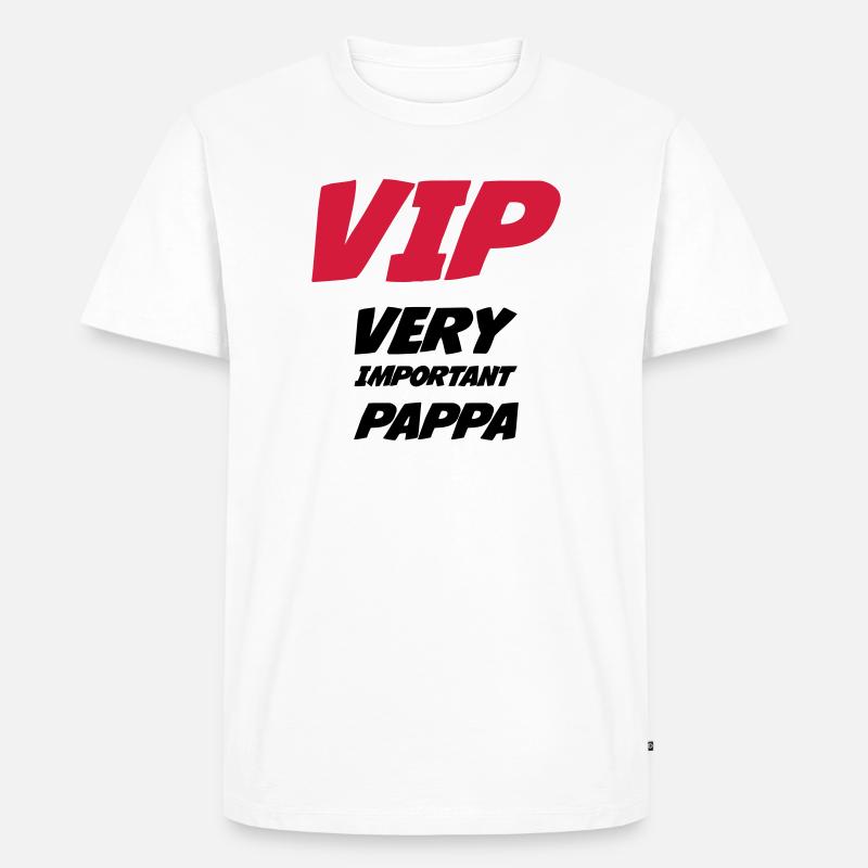 VIP Very Important Pappa - Männer Premium Bio T-Shirt - Weiß