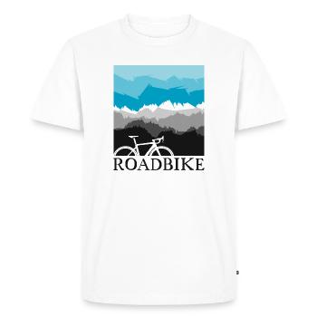 roadbike nature landscape love bike road bike - Men's Premium Organic T-Shirt - white - Front - Nico (187cm)