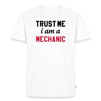 Trust me I am a Mechanic - T-shirt Premium bio Homme - blanc - Devant - Nico (187cm)