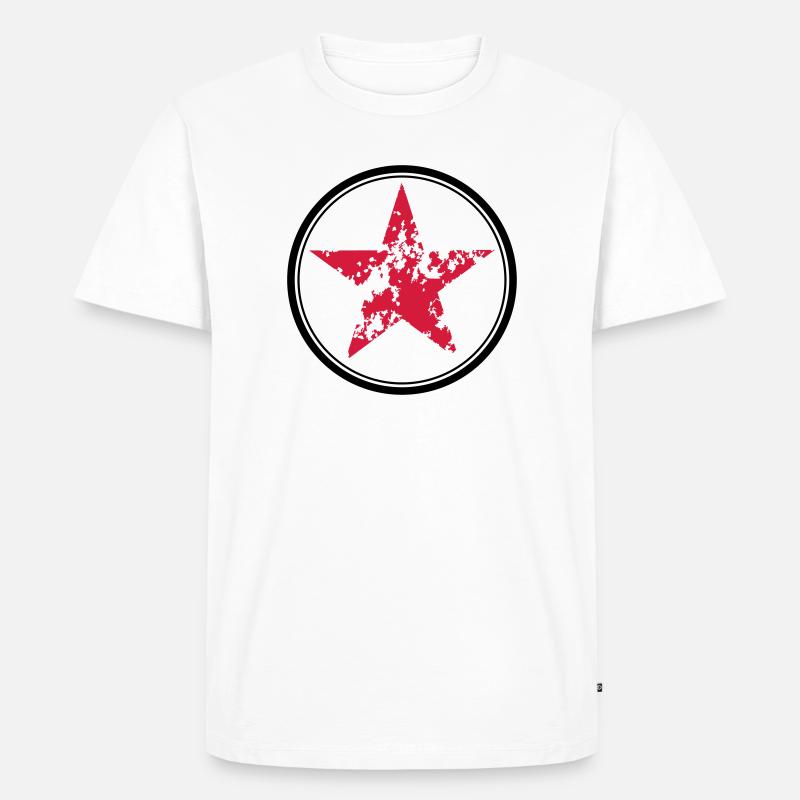 Stern - Männer Premium Bio T-Shirt - Weiß
