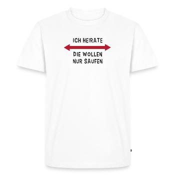 Bachelor bachelor party polterabend saying - Men's Premium Organic T-Shirt - white - Front - Nico (187cm)