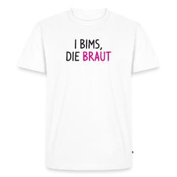 Bride hen party saying - Men's Premium Organic T-Shirt - white - Front - Nico (187cm)
