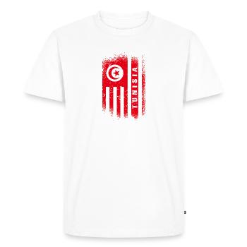 Tunisia Flag / Gift Tunis - Men's Premium Organic T-Shirt - white - Front - Nico (187cm)