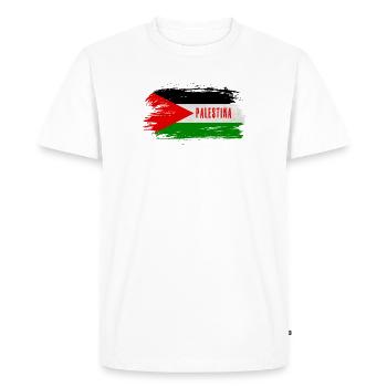 Palestine Flag / Gift - Men's Premium Organic T-Shirt - white - Front - Nico (187cm)