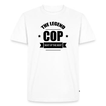 Police - Men's Premium Organic T-Shirt - white - Front - Nico (187cm)