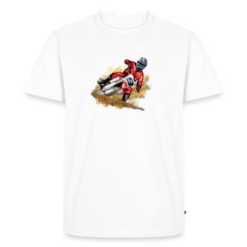 Motocross - T-shirt Premium bio Homme - blanc - Devant - Nico (187cm)