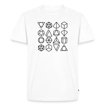 mathematical geometry - Men's Premium Organic T-Shirt - white - Front - Nico (187cm)
