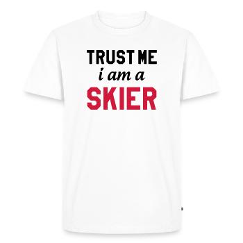Trust me I am Skier - T-shirt Premium bio Homme - blanc - Devant - Nico (187cm)