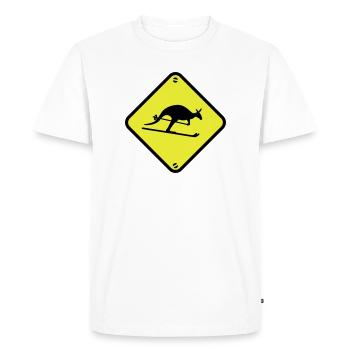 skiing - Men's Premium Organic T-Shirt - white - Front - Nico (187cm)