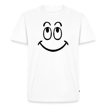 smiley - Men's Premium Organic T-Shirt - white - Front - Nico (187cm)
