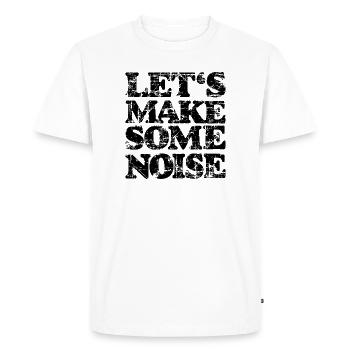 LET'S MAKE SOME NOISE Vintage Black - T-shirt Premium bio Homme - blanc - Devant - Nico (187cm)