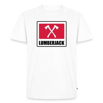 Lumberjack - T-shirt Premium bio Homme - blanc - Devant - Nico (187cm)