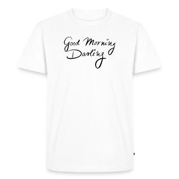 Bonjour chéri - T-shirt Premium bio Homme - blanc - Devant - Nico (187cm)