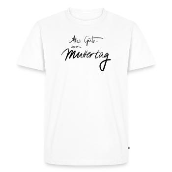 Bonne fête des mères - T-shirt Premium bio Homme - blanc - Devant - Nico (187cm)