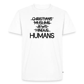 Humans - T-shirt Premium bio Homme - blanc - Devant - Nico (187cm)