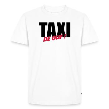 Taxi de ouf ! - T-shirt Premium bio Homme - blanc - Devant - Nico (187cm)