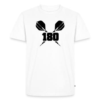 darts 180 - Men's Premium Organic T-Shirt - white - Front - Nico (187cm)
