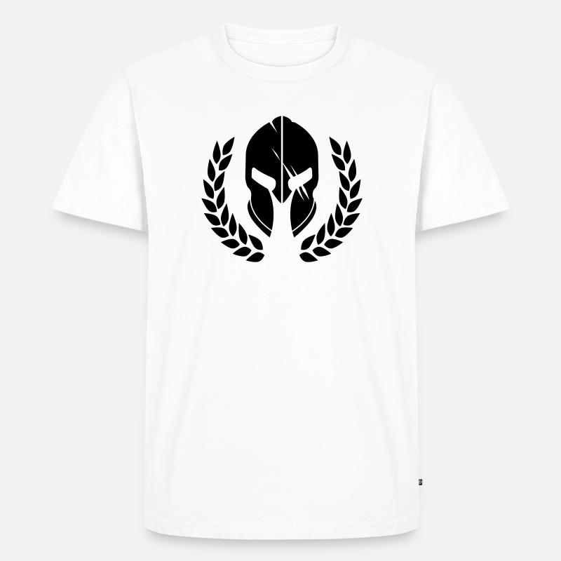 sparta - Maglietta ecologica premium da uomo - bianco
