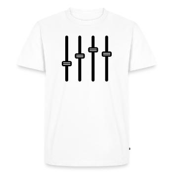 audio - T-shirt Premium bio Homme - blanc - Devant - Nico (187cm)