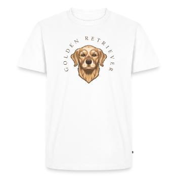 Golden Retriever - Men's Premium Organic T-Shirt - white - Front - Nico (187cm)