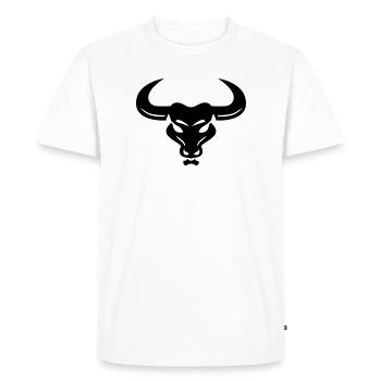 bull - Men's Premium Organic T-Shirt - white - Front - Nico (187cm)