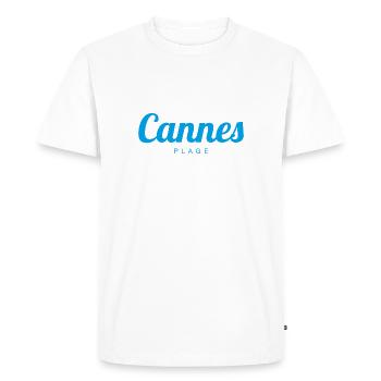 CANNES France Frankreich - Men's Premium Organic T-Shirt - white - Front - Nico (187cm)