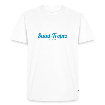 SAINT-TROPEZ France Frankreich - Men's Premium Organic T-Shirt - white - Front - Nico (187cm)