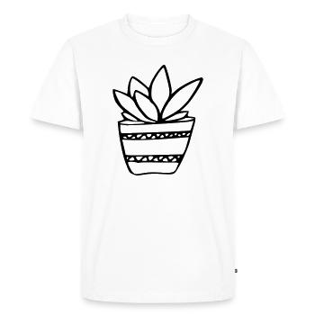 Plante - T-shirt Premium bio Homme - blanc - Devant - Nico (187cm)