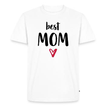 best Mom I Heart Gift Mom Mom Mom Mommy - Men's Premium Organic T-Shirt - white - Front - Nico (187cm)
