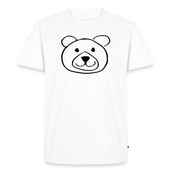 ours doux - T-shirt Premium bio Homme - blanc - Devant - Nico (187cm)