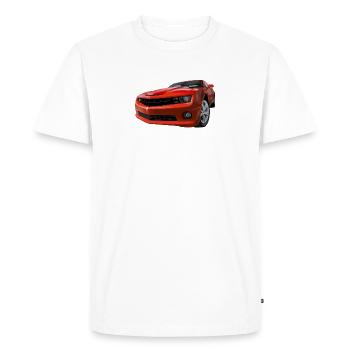 sport car - Men's Premium Organic T-Shirt - white - Front - Nico (187cm)