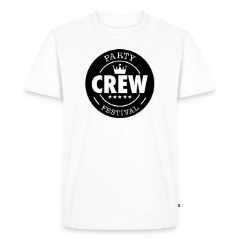 festival crew - Men's Premium Organic T-Shirt - white - Front - Nico (187cm)