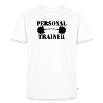personal trainer - Men's Premium Organic T-Shirt - white - Front - Nico (187cm)
