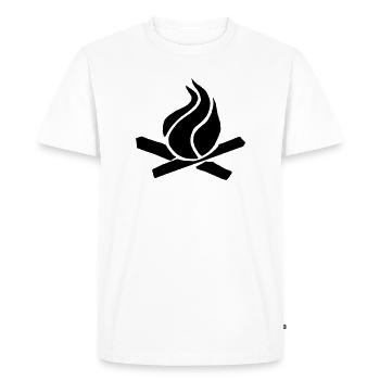 grill flamme bois - T-shirt Premium bio Homme - blanc - Devant - Nico (187cm)