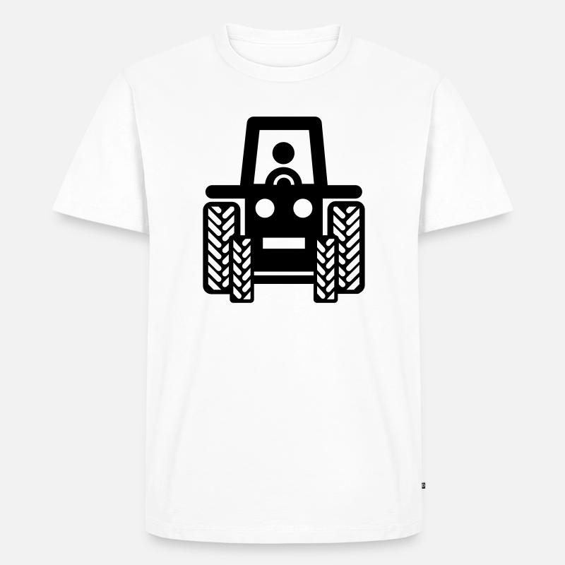 Traktor - Männer Premium Bio T-Shirt - Weiß