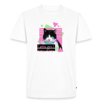 Lets go kitty, kitty - Men's Premium Organic T-Shirt - white - Front - Nico (187cm)