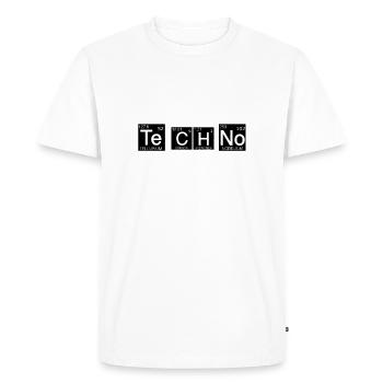 Techno Chem Periodic Table Style - Men's Premium Organic T-Shirt - white - Front - Nico (187cm)