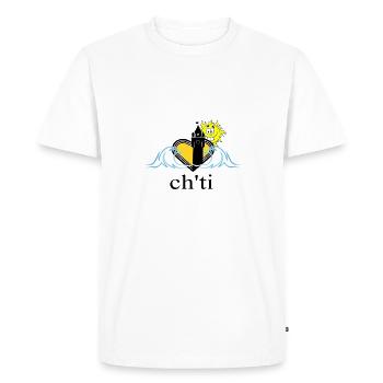 ch'ti - Men's Premium Organic T-Shirt - white - Front - Nico (187cm)