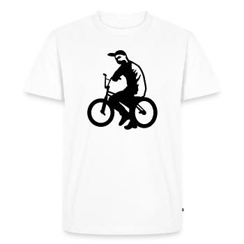 bmx - Men's Premium Organic T-Shirt - white - Front - Nico (187cm)