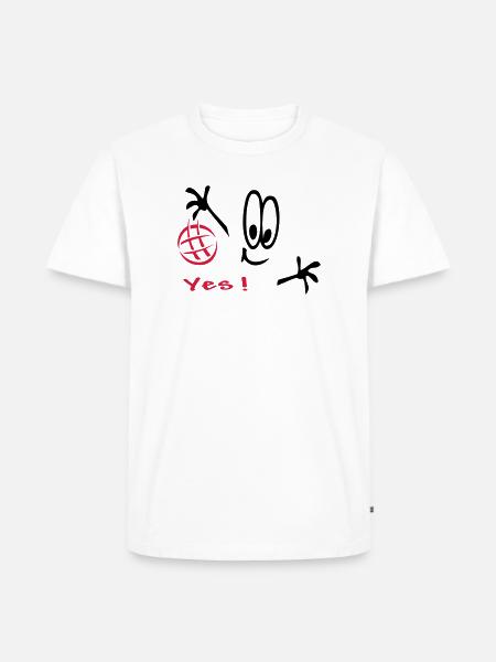 Handball, Comic, Sport - Männer Premium Bio T-Shirt - Weiß