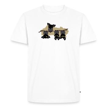 Battre dans l'autre sens - T-shirt Premium bio Homme - blanc - Devant - Nico (187cm)