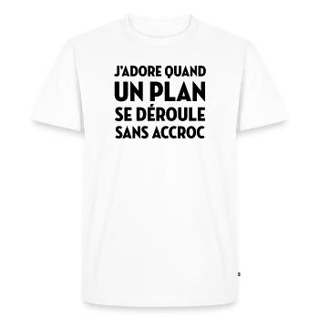 Se Déroule Sans Accroc / Agence Tous Risques - T-shirt Premium bio Homme - blanc - Devant - Nico (187cm)