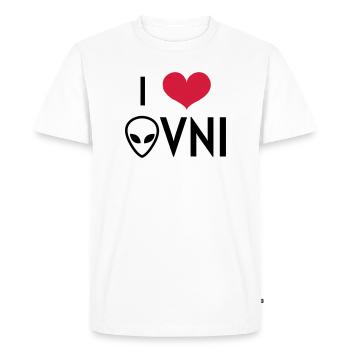 OVNI - UFO - Alien - Espace - Extraterrestre - Men's Premium Organic T-Shirt - white - Front - Nico (187cm)