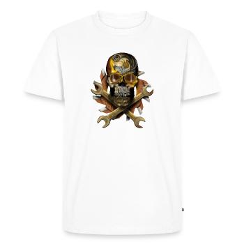 Skull - T-shirt Premium bio Homme - blanc - Devant - Nico (187cm)