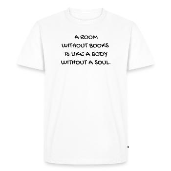 Quote - Life - Love - Happiness - Citation - Zitat - Men's Premium Organic T-Shirt - white - Front - Nico (187cm)